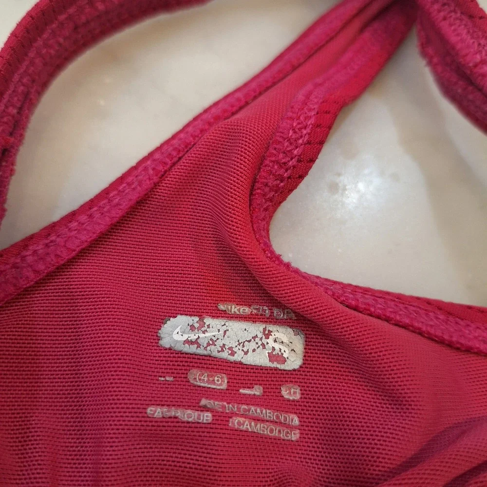 Nike Tank Tops Womens Sm Pink Magenta Dri-FIT Racerback‎ Running Lot of 2 cheer
